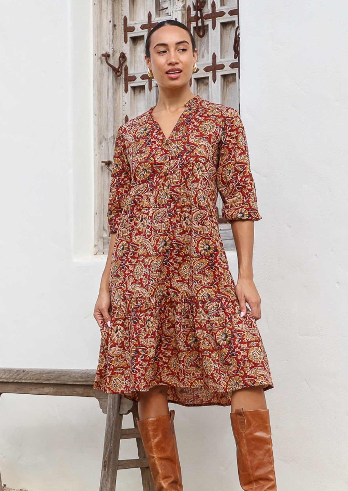 Tiered Midi Dress Mayur
